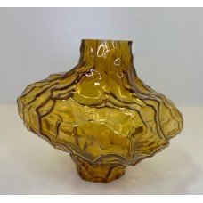 Vaso de Vidro Âmbar Orgânico P Vaso de Vidro Âmbar Orgânico P